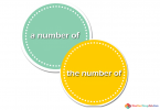 Cách sử dụng 'a number of' và 'the number of'