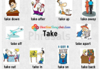 Những cụm động từ - phrasal verb đi với TAKE