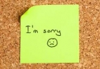 Say sorry in English